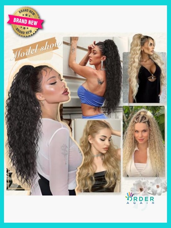 Wavy Ponytail Extension Claw Clip 30in Layered Hairpiece Voluminous Heat